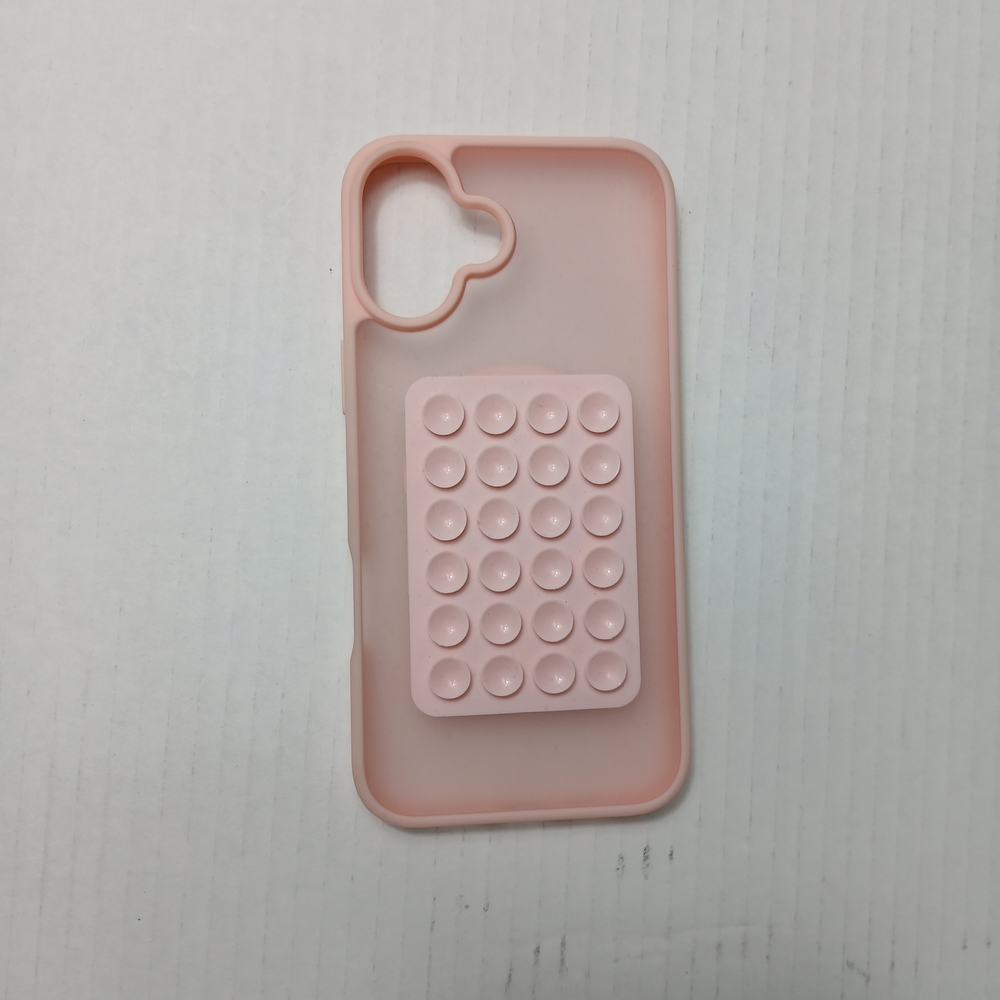 Apple Iphone 16 Pink Silicone Case with Bubble Grip